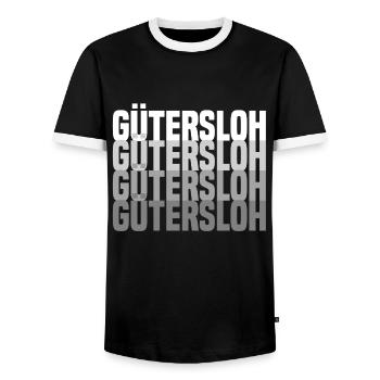 Gütersloh - Männer Kontrast-T-Shirt - Schwarz/Weiß - Vorne - AI Model Female 172 light (172cm) & AI Model Male 178 light (178cm)
