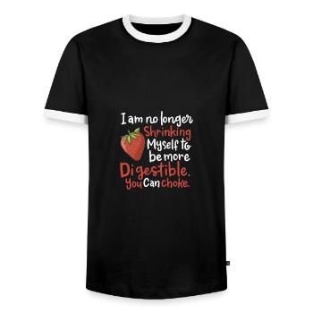 Jardinier Dictons de fraises - T-shirt contrasté Homme - noir/blanc - Devant - AI Model Female 172 light (172cm) & AI Model Male 178 light (178cm)