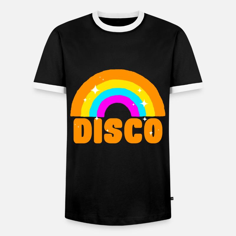 Disco Disko - Männer Kontrast-T-Shirt - Schwarz/Weiß