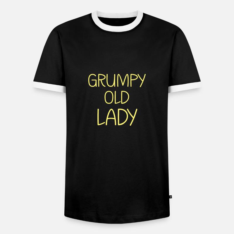 grumpy old lady - Männer Kontrast-T-Shirt - Schwarz/Weiß