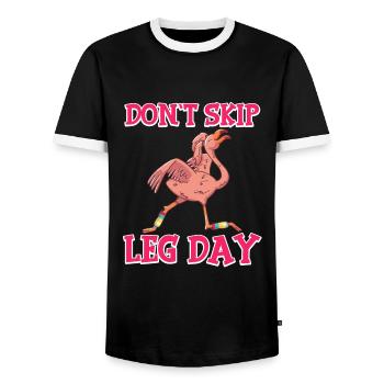 Flock Wings Lake Bird Tumbling Rio Gymnast - T-shirt contrasté Homme - noir/blanc - Devant - AI Model Female 172 light (172cm) & AI Model Male 178 light (178cm)