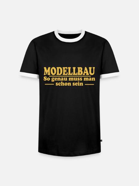 modellbau Diorama - Männer Kontrast-T-Shirt - Schwarz/Weiß