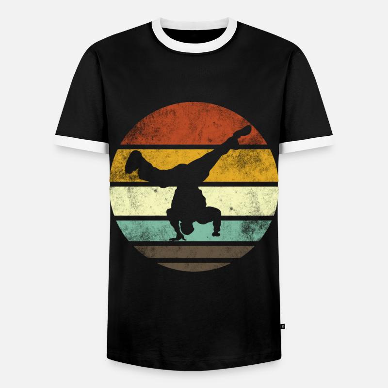 Breakdance Junge Breakdancer Tanzen - Männer Kontrast-T-Shirt - Schwarz/Weiß