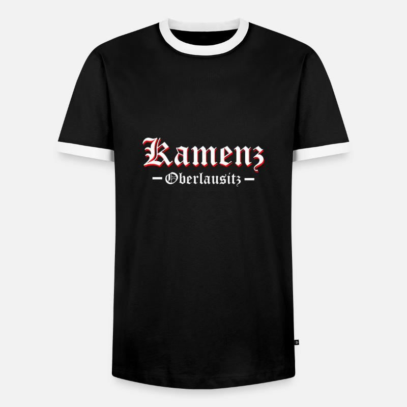 Kamenz Oberlausitz - Männer Kontrast-T-Shirt - Schwarz/Weiß