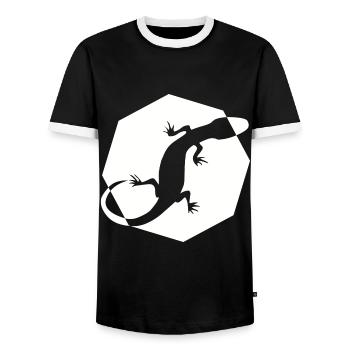 reptile - T-shirt contrasté Homme - noir/blanc - Devant - AI Model Female 172 light (172cm) & AI Model Male 178 light (178cm)