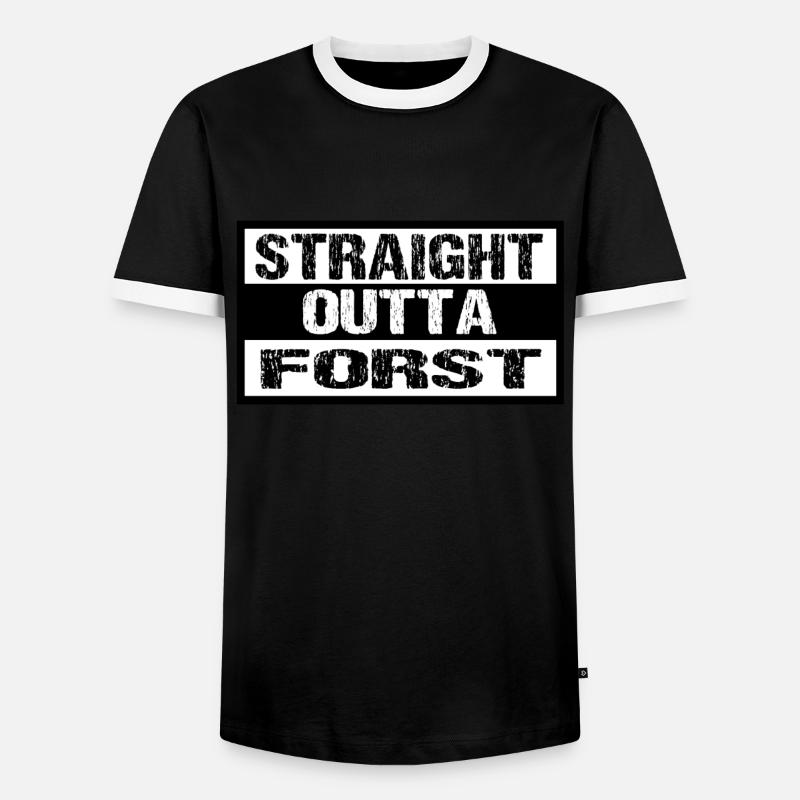 Forst - Männer Kontrast-T-Shirt - Schwarz/Weiß