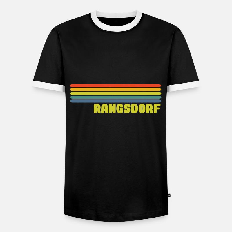 Rangsdorf - Männer Kontrast-T-Shirt - Schwarz/Weiß
