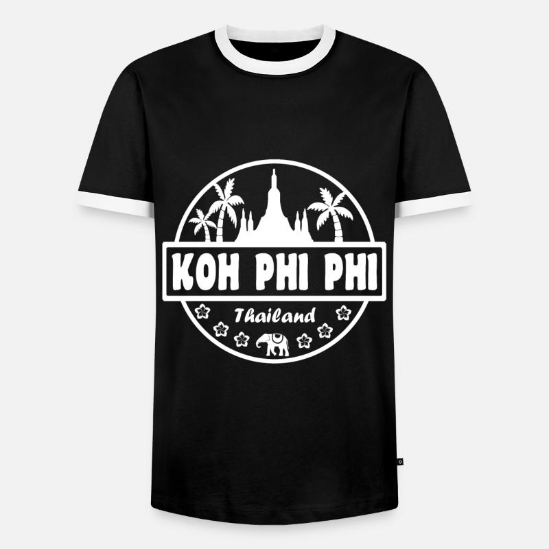 Koh Phi Phi Thaïlande - T-shirt contrasté Homme - noir/blanc
