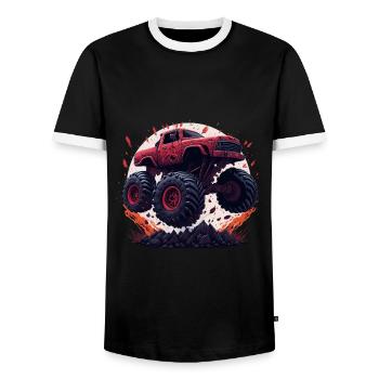 Monster truck - T-shirt contrasté Homme - noir/blanc - Devant - AI Model Female 172 light (172cm) & AI Model Male 178 light (178cm)