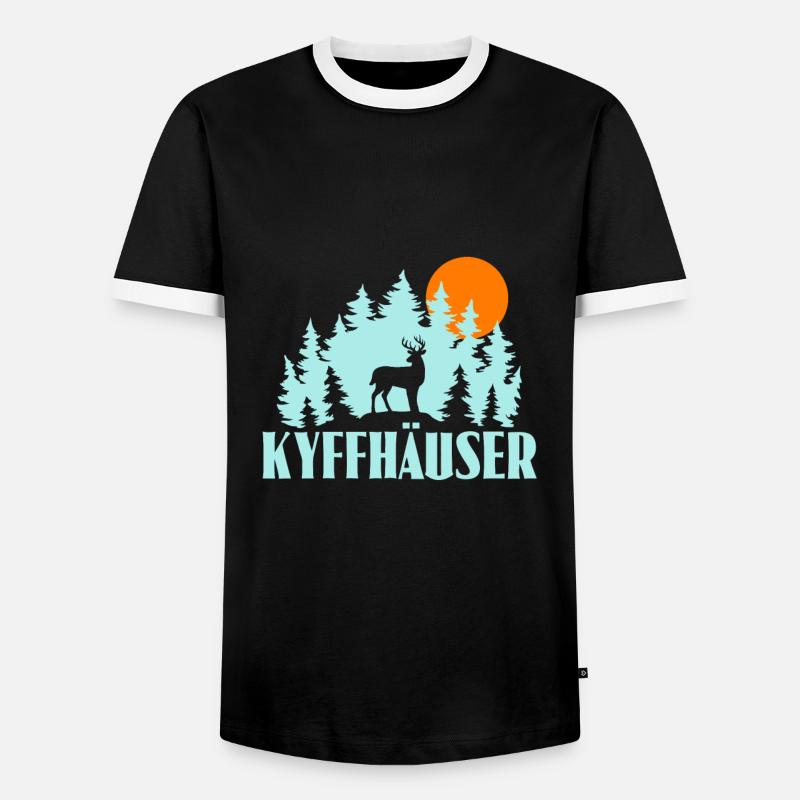 Kyffhäuser - Männer Kontrast-T-Shirt - Schwarz/Weiß