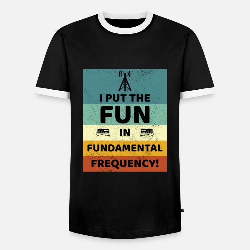 Spaß mit dem Grundfrequenz-Amateurfunk - Männer Kontrast-T-Shirt - Schwarz/Weiß