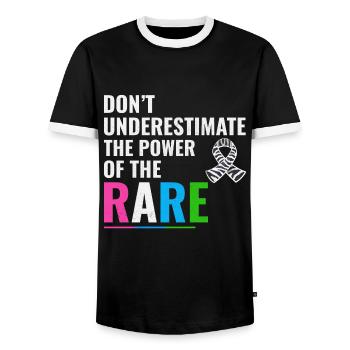 Sensibilisierung für seltene Krankheiten - Männer Kontrast-T-Shirt - Schwarz/Weiß - Vorne - AI Model Female 172 light (172cm) & AI Model Male 178 light (178cm)