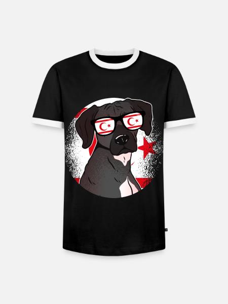 Chypre du Nord - T-shirt contrasté Homme - noir/blanc