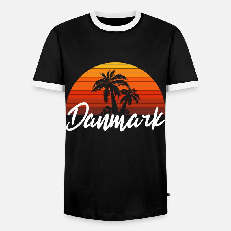 Danmark - Men's Ringer Shirt - black/white