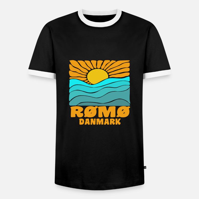Romo Römo - Men's Ringer Shirt - black/white