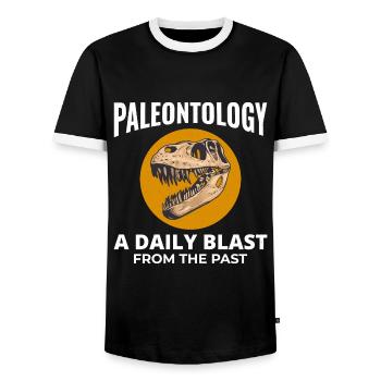 Fossilienjagd Paläontologie Sammler Prähistorisch - Männer Kontrast-T-Shirt - Schwarz/Weiß - Vorne - AI Model Female 172 light (172cm) & AI Model Male 178 light (178cm)