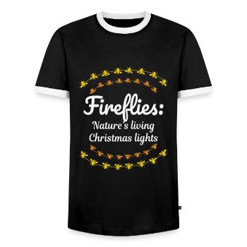 Glühwürmchen Glühwürmchen Blitzkäfer Insekt Weihnachten - Männer Kontrast-T-Shirt - Schwarz/Weiß - Vorne - AI Model Female 172 light (172cm) & AI Model Male 178 light (178cm)