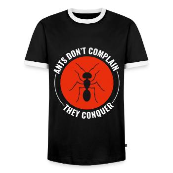 Ameisenhalter Ameisenliebhaber Entomologe Insektensammler - Männer Kontrast-T-Shirt - Schwarz/Weiß - Vorne - AI Model Female 172 light (172cm) & AI Model Male 178 light (178cm)