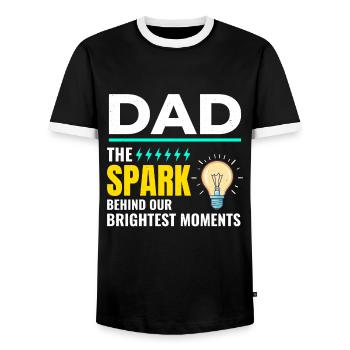 Elektriker Vater Elektrotechniker Ingenieur - Männer Kontrast-T-Shirt - Schwarz/Weiß - Vorne - AI Model Female 172 light (172cm) & AI Model Male 178 light (178cm)