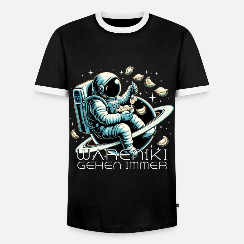 Wareniki Astronaut lecker Geschenk - Männer Kontrast-T-Shirt - Schwarz/Weiß