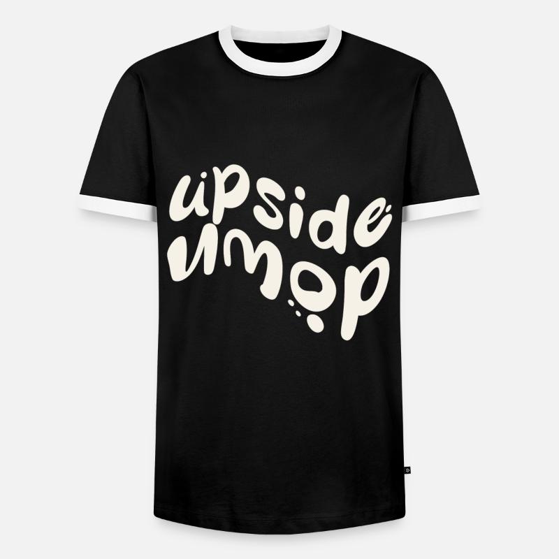 upside down - Männer Kontrast-T-Shirt - Schwarz/Weiß