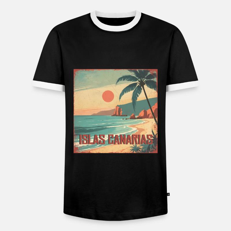 Islas Canarias - Men's Ringer Shirt - black/white