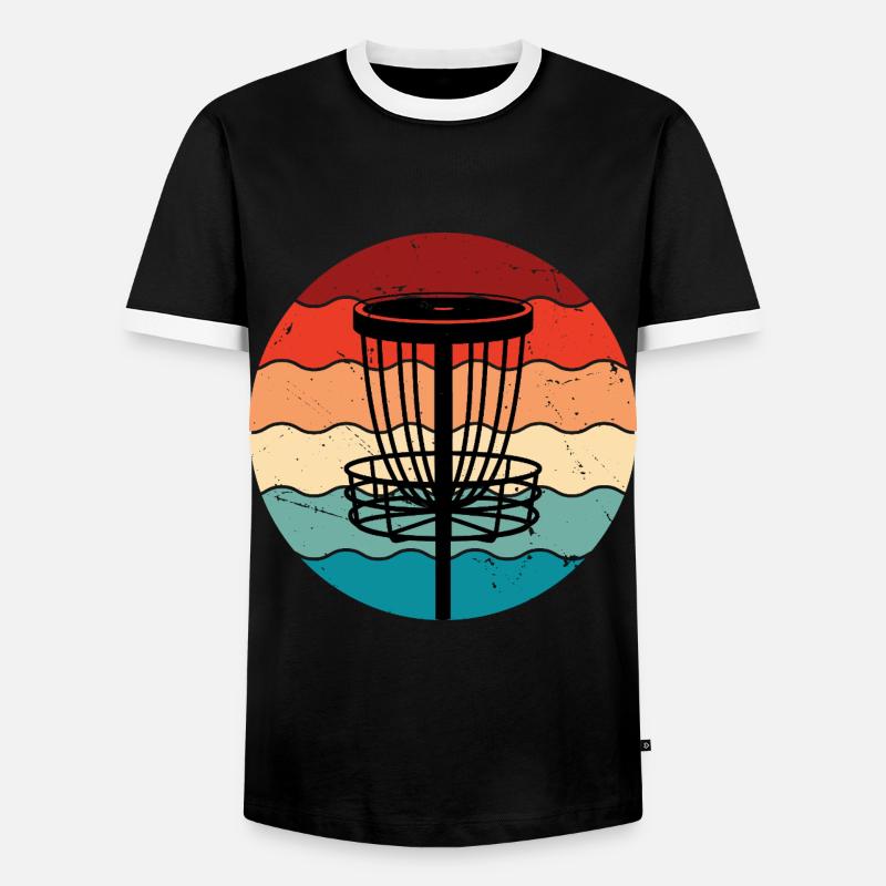 Disc Golf - Männer Kontrast-T-Shirt - Schwarz/Weiß
