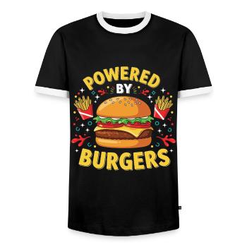 Burgers de Hambourg - T-shirt contrasté Homme - noir/blanc - Devant - AI Model Female 172 light (172cm) & AI Model Male 178 light (178cm)