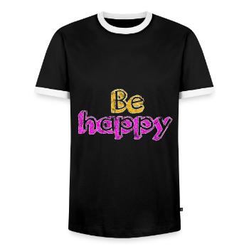 Spruch - Männer Kontrast-T-Shirt - Schwarz/Weiß - Vorne - AI Model Female 172 light (172cm) & AI Model Male 178 light (178cm)