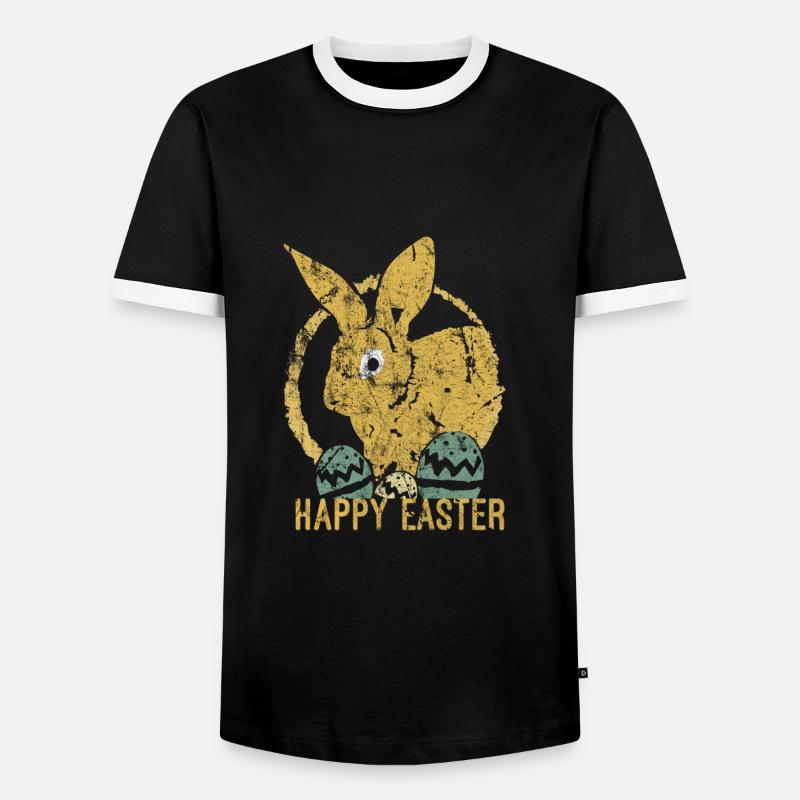 Easter - Men's Ringer Shirt - black/white