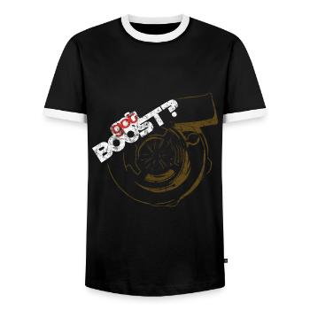 Auto - Männer Kontrast-T-Shirt - Schwarz/Weiß - Vorne - AI Model Female 172 light (172cm) & AI Model Male 178 light (178cm)