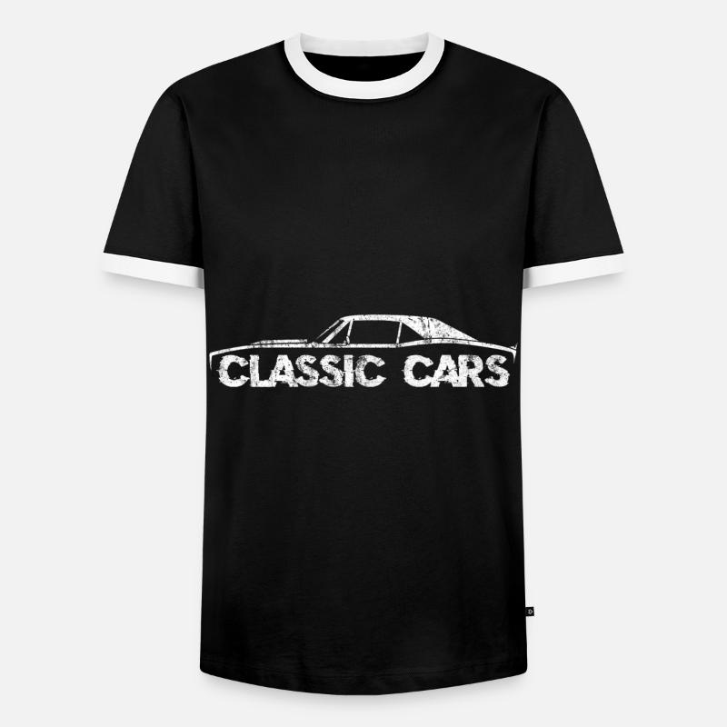 Auto - Männer Kontrast-T-Shirt - Schwarz/Weiß