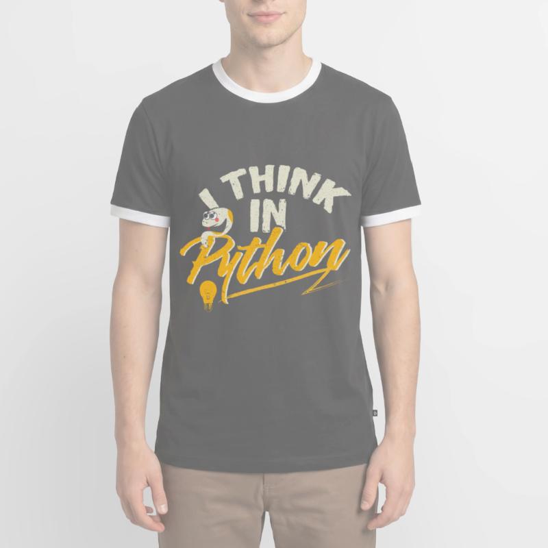 Python Programmierer Männer Kontrast-T-Shirt