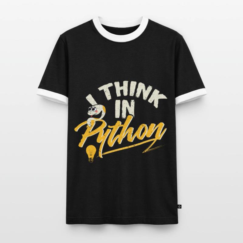Python Programmierer Männer Kontrast-T-Shirt