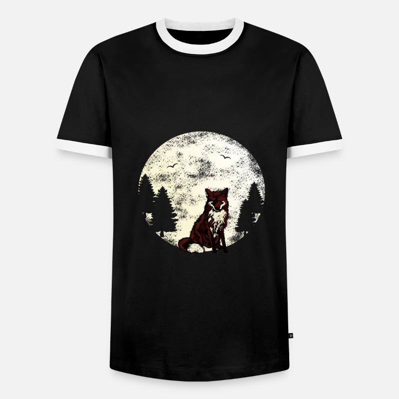 Fox Forest - Men's Ringer Shirt - black/white