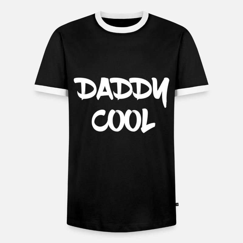 Daddy cool - Men's Ringer Shirt - black/white