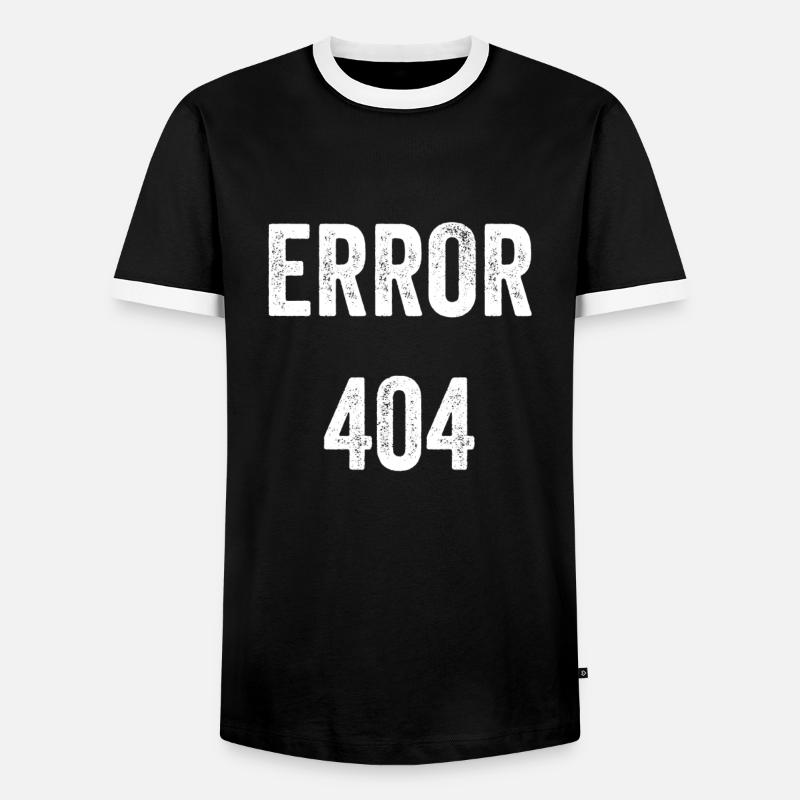 Error 404 - Men's Ringer Shirt - black/white