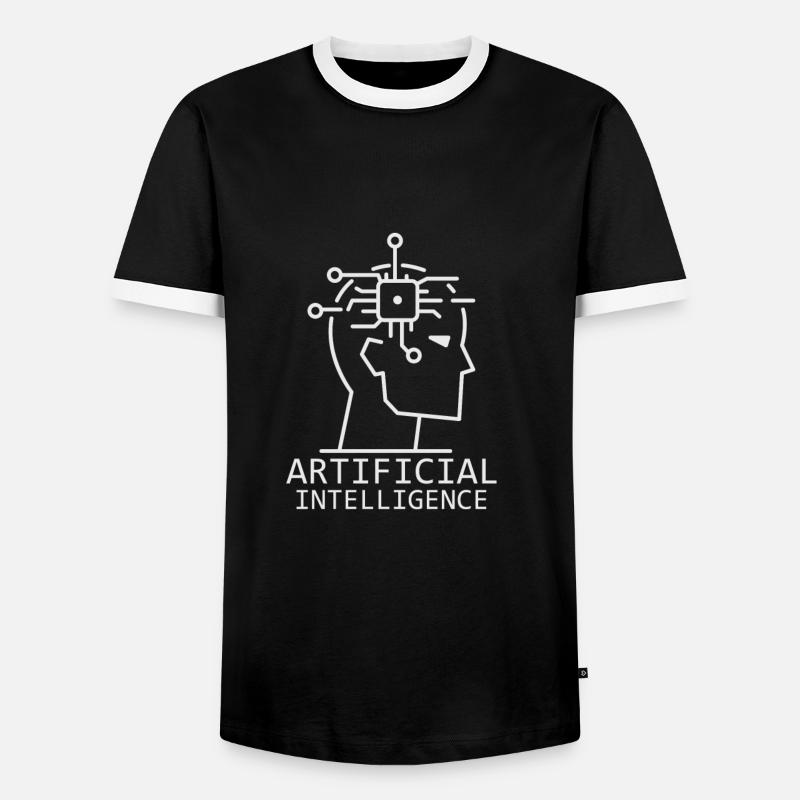 Artificial Intelligence - Männer Kontrast-T-Shirt - Schwarz/Weiß