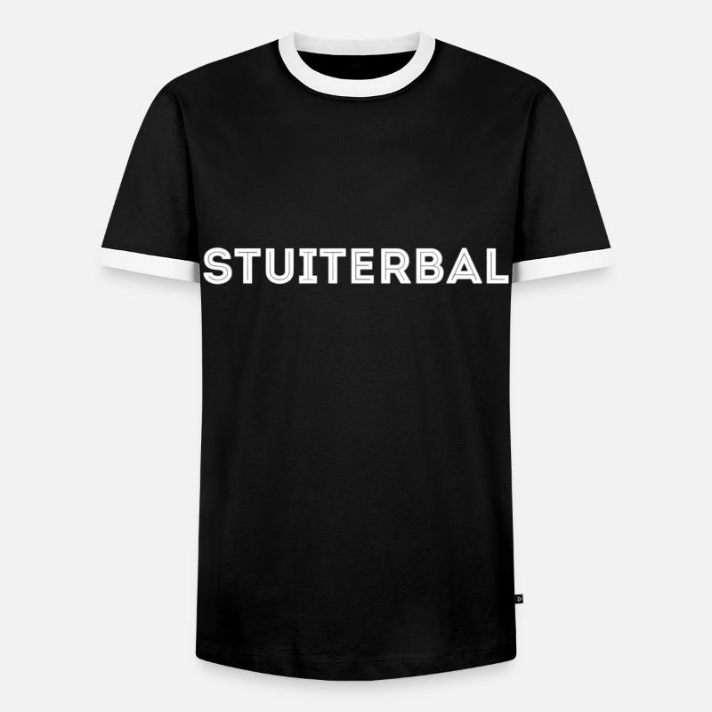 ADHD - Bouncing ball - Men's Ringer Shirt - black/white