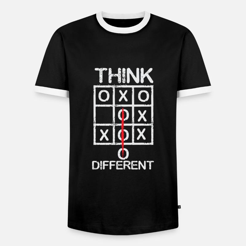 Think different - Men's Ringer Shirt - black/white