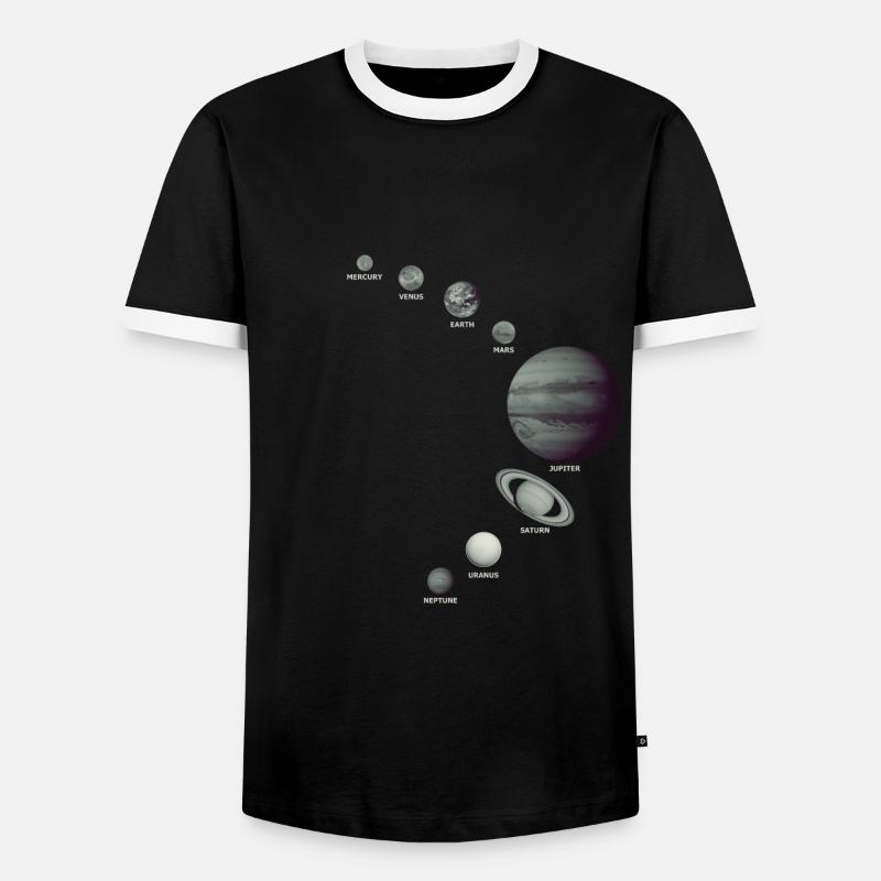 The Solar System! - Men's Ringer Shirt - black/white
