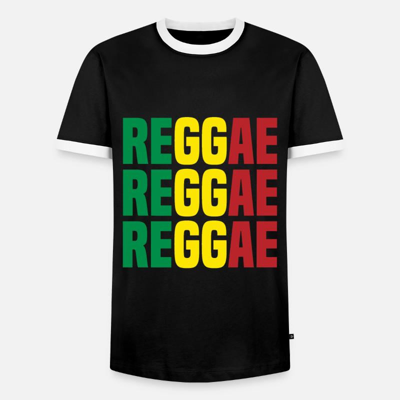 reggae - Men's Ringer Shirt - black/white