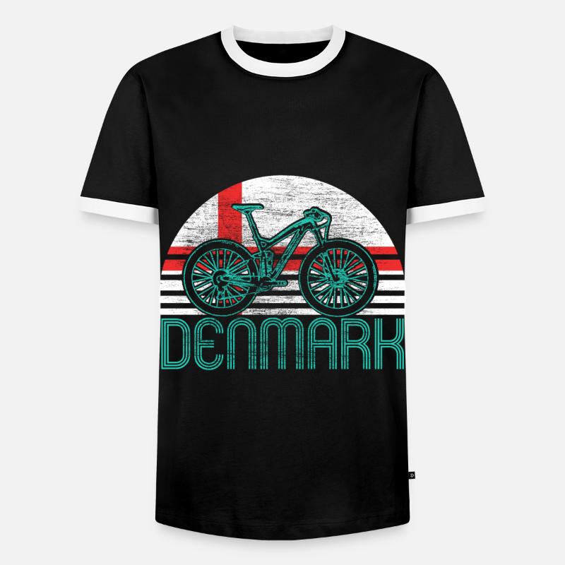 Denmark EU Gift Idea - Men's Ringer Shirt - black/white