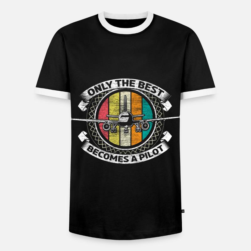 Pilot Gift Idea - Men's Ringer Shirt - black/white