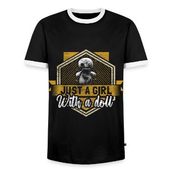 Malédiction de la magie noire vaudou - T-shirt contrasté Homme - noir/blanc - Devant - AI Model Female 172 light (172cm) & AI Model Male 178 light (178cm)