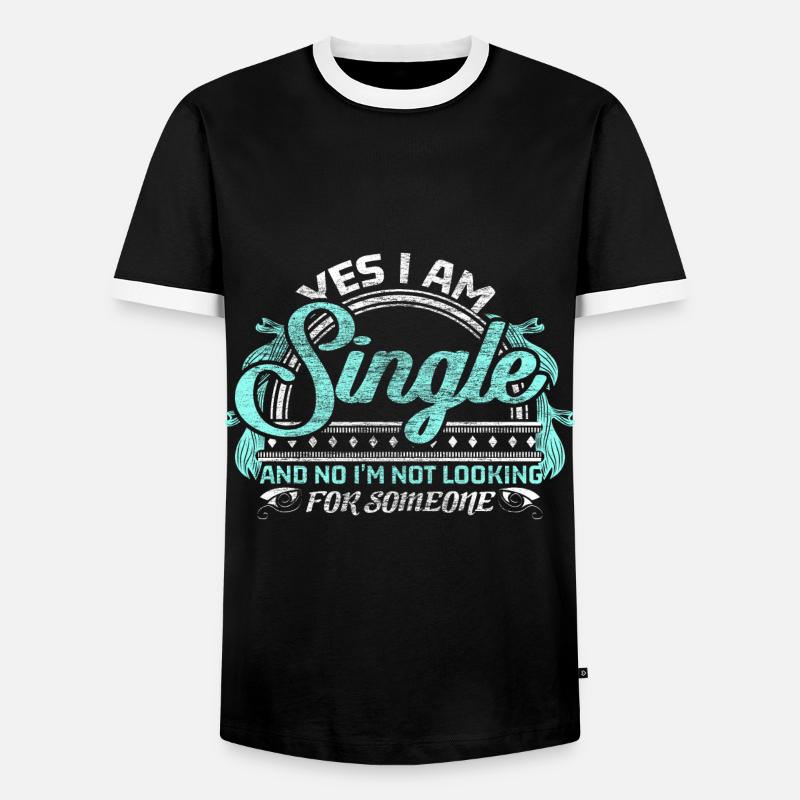 Single Beziehung Geschenkidee - Männer Kontrast-T-Shirt - Schwarz/Weiß