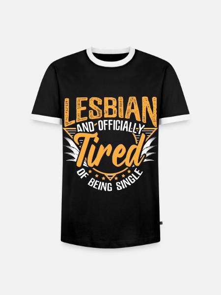 Lesbisch Single Liebe Queer Geschenkidee - Männer Kontrast-T-Shirt - Schwarz/Weiß