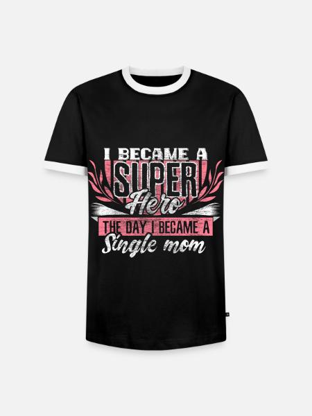Alleinerziehende Mutter Geschenkidee - Männer Kontrast-T-Shirt - Schwarz/Weiß