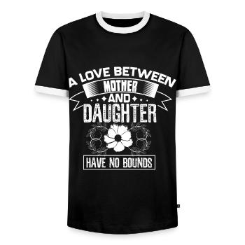 Mother Daughter Family Mother Love Gift Idea - Men's Ringer Shirt - black/white - Front - AI Model Female 172 light (172cm) & AI Model Male 178 light (178cm)