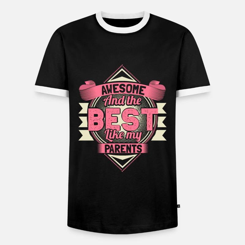 Tochter Eltern - Männer Kontrast-T-Shirt - Schwarz/Weiß